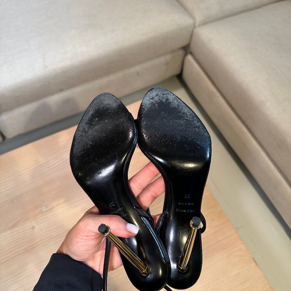 Tom Ford Lock Heel Sandals - Black (Women's Size EU 39) - Picture 8 of 16